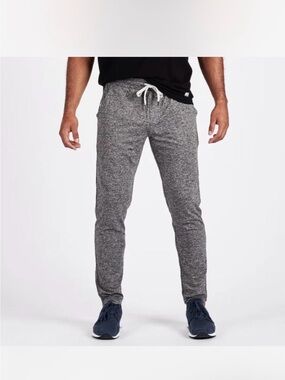 Vuori Ponto Performance Heathered Gray Joggers Size Large